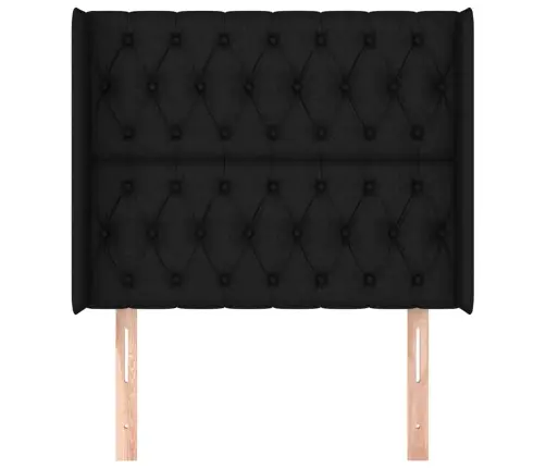 Voodipeats Servadega, Must, 93X16X118/128 cm Kangas