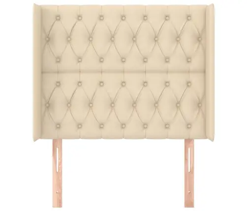 Voodipeats Servadega, Kreemjas, 93X16X118/128 cm Kangas