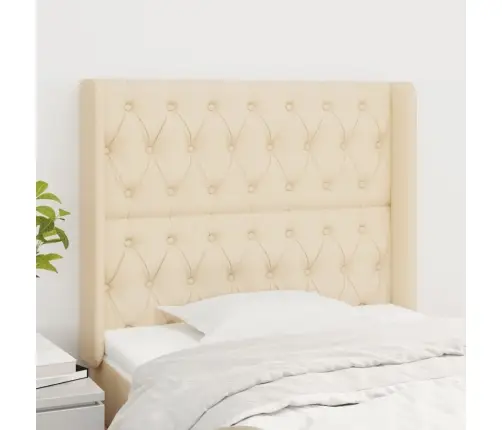 Voodipeats Servadega, Kreemjas, 93X16X118/128 cm Kangas