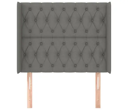 Galvgalis Ar Malām, 103X16X118/128 Cm, Tumši Pelēks Audums Vidaxl Galvgalis Ar Malām, 103X16X118/128 Cm, Tumši Pelēks Audums Vidaxl