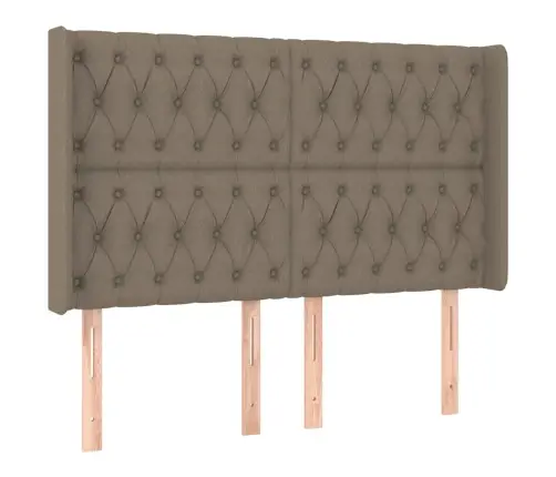 Galvgalis Ar Malām, 147X16X118/128 Cm, Pelēkbrūns Audums Vidaxl Galvgalis Ar Malām, 147X16X118/128 Cm, Pelēkbrūns Audums Vidaxl
