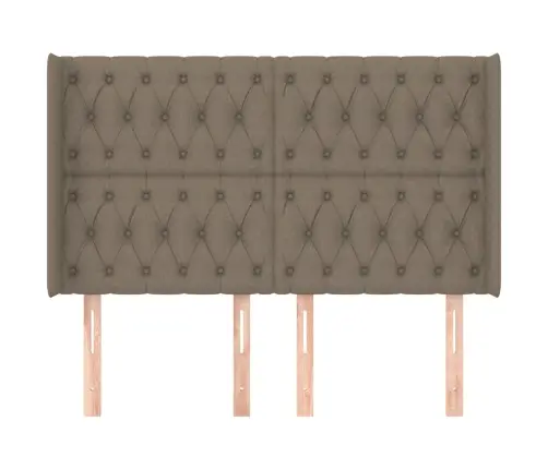 Galvgalis Ar Malām, 147X16X118/128 Cm, Pelēkbrūns Audums Vidaxl Galvgalis Ar Malām, 147X16X118/128 Cm, Pelēkbrūns Audums Vidaxl