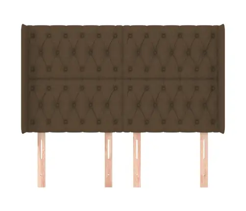 Voodipeats Servadega, Tumepruun, 163X16X118/128 cm Kangas