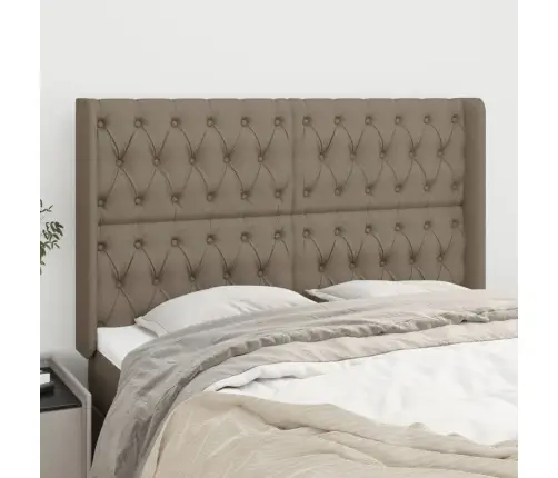 Galvūgalis Su Auselėmis, Taupe, 163X16X118/128cm Audinys