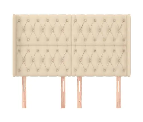 Voodipeats Servadega, Kreemjas, 163X16X118/128 cm Kangas