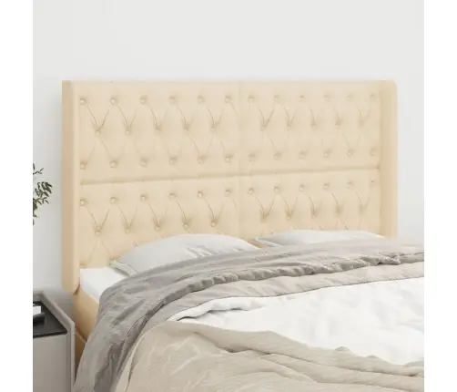 Voodipeats Servadega, Kreemjas, 163X16X118/128 cm Kangas