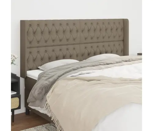 Voodipeats Servadega, Pruunikashall, 183X16X118/128 cm Kangas