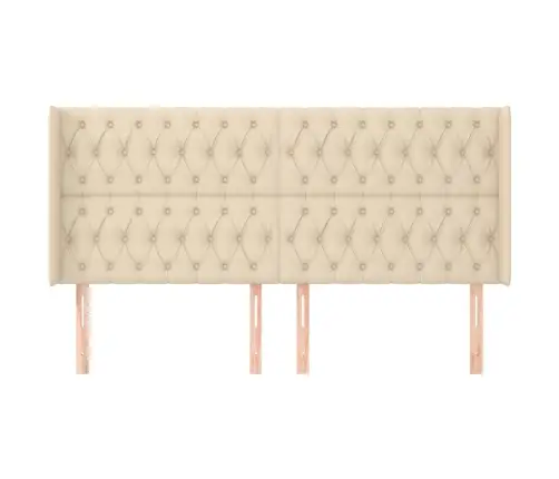 Galvūgalis Su Auselėmis, Kreminės, 183X16X118/128cm Audinys