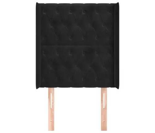 Galvgalis Ar Malām, Melns Samts, 83X16X118/128 Cm Vidaxl