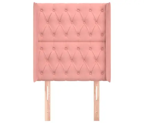 Galvgalis Ar Malām, Rozā Samts, 83X16X118/128 Cm Vidaxl