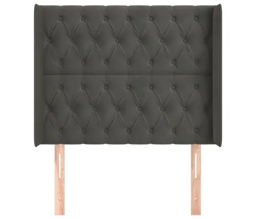 Voodipeats Servadega, Tumehall, 93X16X118/128 cm Samet