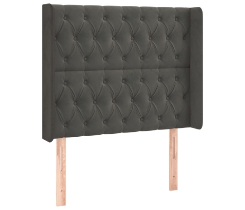 Galvgalis Ar Malām, Tumši Pelēks Samts, 103X16X118/128 Cm Vidaxl