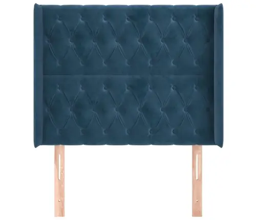 Voodipeats Servadega, Tumesinine, 103X16X118/128 cm Samet Voodipeats Servadega, Tumesinine, 103X16X118/128 cm Samet
