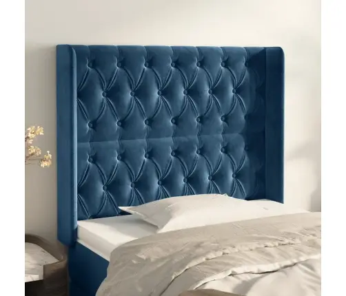 Voodipeats Servadega, Tumesinine, 103X16X118/128 cm Samet Voodipeats Servadega, Tumesinine, 103X16X118/128 cm Samet