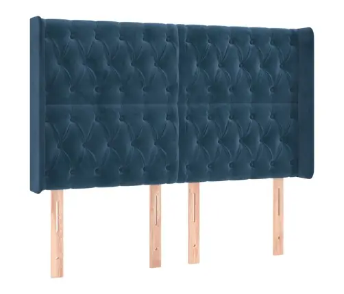 Galvgalis Ar Malām, Tumši Zils Samts, 147X16X118/128 Cm Vidaxl Galvgalis Ar Malām, Tumši Zils Samts, 147X16X118/128 Cm Vidaxl