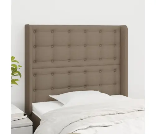 Galvgalis Ar Malām, 83X16X118/128M, Pelēkbrūns Audums Vidaxl