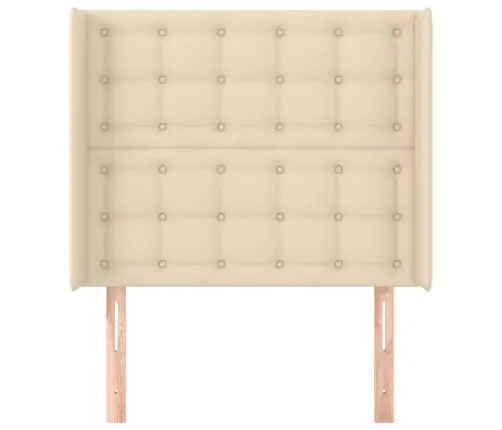 Galvgalis Ar Malām, 83X16X118/128 Cm, Krēmkrāsas Audums Vidaxl