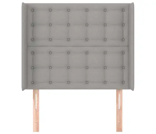 Galvūgalis Su Auselėmis, Pilkas, 93X16X118/128cm Audinys