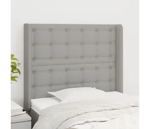 Galvūgalis Su Auselėmis, Pilkas, 93X16X118/128cm Audinys