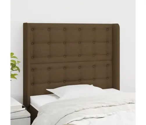 Galvgalis Ar Malām, 93X16X118/128 Cm, Tumši Brūns Audums Vidaxl