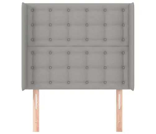 Galvūgalis Su Auselėmis, Pilkas, 103X16X118/128cm Audinys Galvūgalis Su Auselėmis, Pilkas, 103X16X118/128cm Audinys