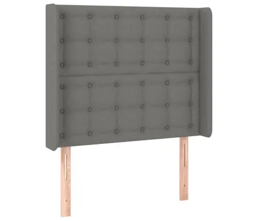Galvgalis Ar Malām, 103X16X118/128 Cm, Tumši Pelēks Audums Vidaxl Galvgalis Ar Malām, 103X16X118/128 Cm, Tumši Pelēks Audums Vidaxl