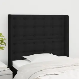 Voodipeats Servadega, Must, 103X16X118/128 cm Kangas