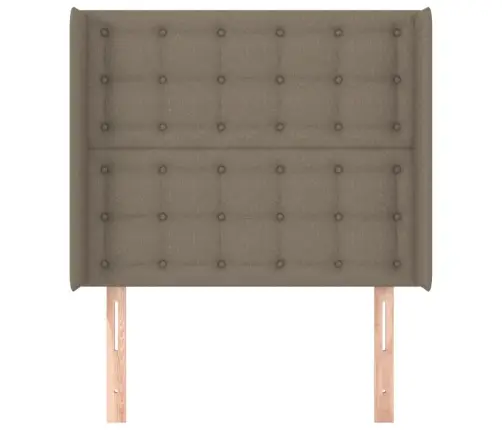 Galvgalis Ar Malām, 103X16X118/128 Cm, Pelēkbrūns Audums Vidaxl