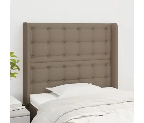 Galvgalis Ar Malām, 103X16X118/128 Cm, Pelēkbrūns Audums Vidaxl