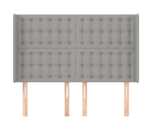 Galvūgalis Su Auselėmis, Pilkas, 147X16X118/128cm Audinys