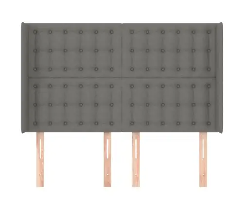 Galvgalis Ar Malām, 147X16X118/128 Cm, Tumši Pelēks Audums Vidaxl