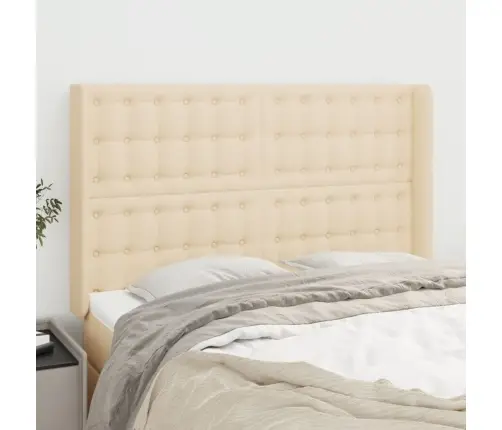 Galvūgalis Su Auselėmis, Kreminis, 147X16X118/128cm Audinys