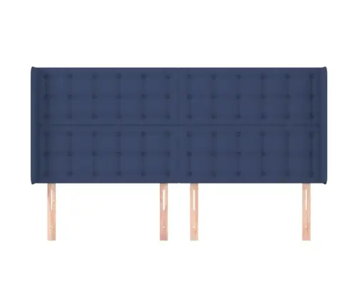 Voodipeats Servadega, Sinine, 163X16X118/128 cm Kangas