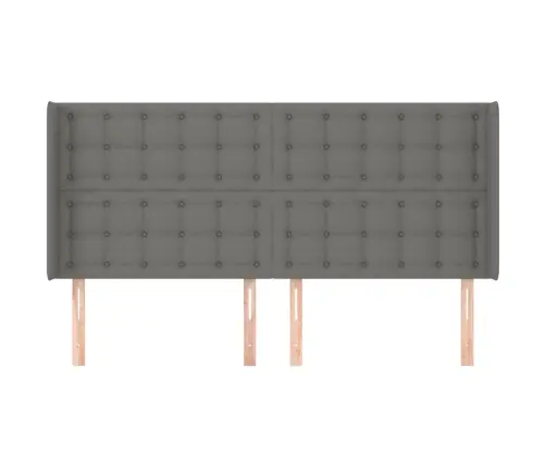 Galvgalis Ar Malām, 183X16X118/128 Cm, Tumši Pelēks Audums Vidaxl