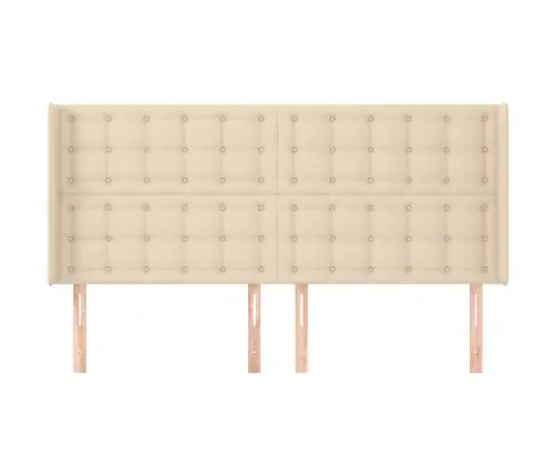 Galvūgalis Su Auselėmis, Kreminės, 203X16X118/128cm Audinys