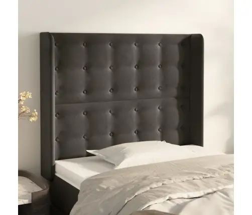 Voodipeats Servadega, Tumehall, 83X16X118/128 cm Samet