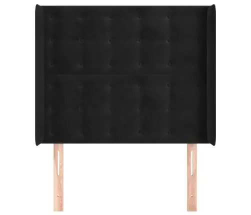 Galvgalis Ar Malām, Melns Samts, 83X16X118/128 Cm Vidaxl