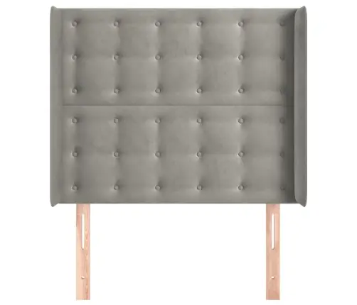 Galvgalis Ar Malām, Gaiši Pelēks Samts, 93X16X118/128 Cm Vidaxl