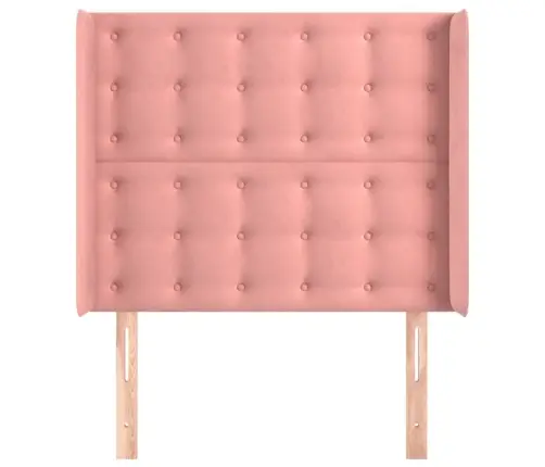 Galvgalis Ar Malām, Rozā Samts, 93X16X118/128 Cm Vidaxl