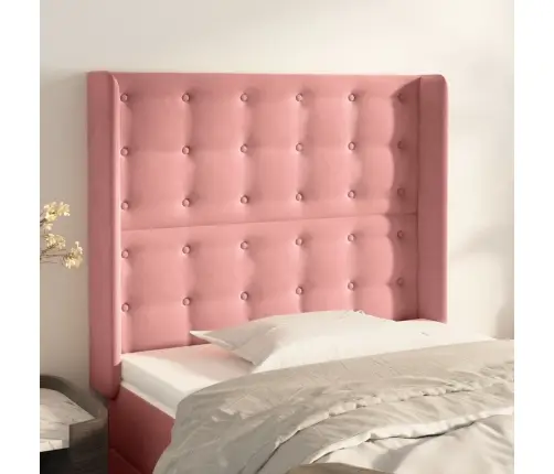 Galvgalis Ar Malām, Rozā Samts, 93X16X118/128 Cm Vidaxl