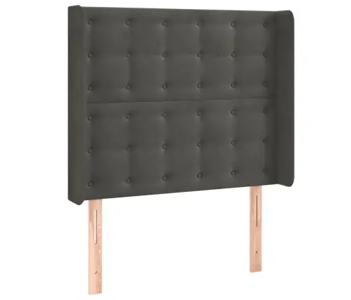 Galvgalis Ar Malām, Tumši Pelēks Samts, 103X16X118/128 Cm Vidaxl Galvgalis Ar Malām, Tumši Pelēks Samts, 103X16X118/128 Cm Vidaxl