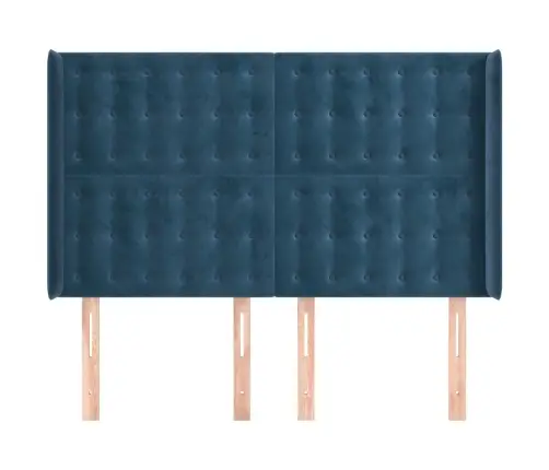Galvgalis Ar Malām, Tumši Zils Samts, 147X16X118/128 Cm Vidaxl