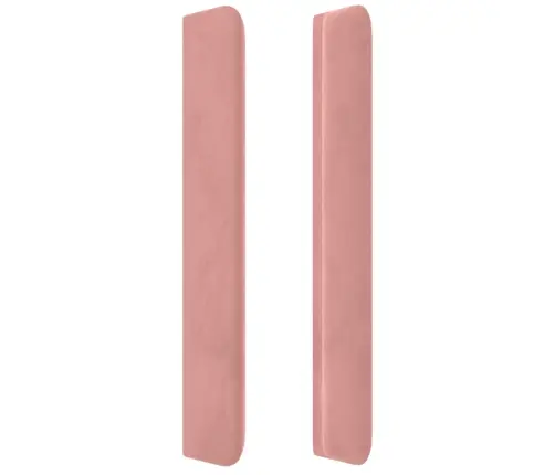 Galvgalis Ar Malām, Rozā Samts, 203X16X118/128 Cm Vidaxl