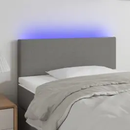 Gultas Galvgalis Ar Led, 100X5X78/88 Cm, Tumši Pelēks Audums Vidaxl