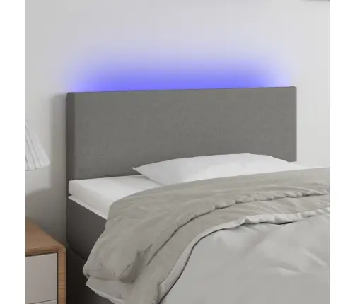 Gultas Galvgalis Ar Led, 100X5X78/88 Cm, Tumši Pelēks Audums Vidaxl