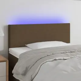 Gultas Galvgalis Ar Led, 100X5X78/88 Cm, Tumši Brūns Audums Vidaxl