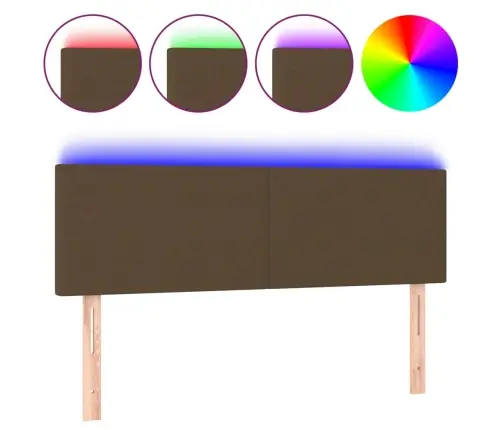 Led-Voodipeats, Tumepruun, 144X5X78/88 cm Kangas