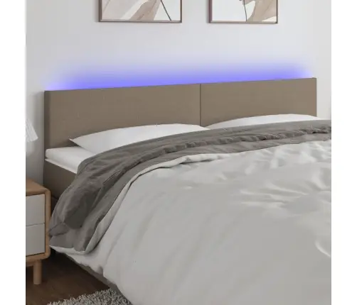 Gultas Galvgalis Ar Led, 180X5X78/88 Cm, Pelēkbrūns Audums Vidaxl Gultas Galvgalis Ar Led, 180X5X78/88 Cm, Pelēkbrūns Audums Vidaxl