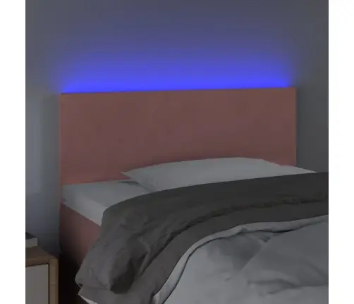 Gultas Galvgalis Ar Led, 80X5X78/88 Cm, Rozā Samts Vidaxl Gultas Galvgalis Ar Led, 80X5X78/88 Cm, Rozā Samts Vidaxl
