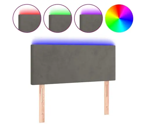 Led-Voodipeats, Tumehall, 90X5X78/88 cm Samet